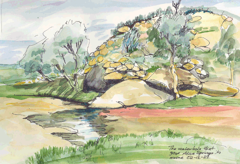 The Waterhole Which Gave Alice Springs its Name 02-12-22