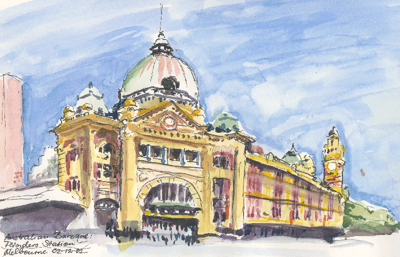 Australian Baroque: Flinders St Sation, Melbourne 02-12-01