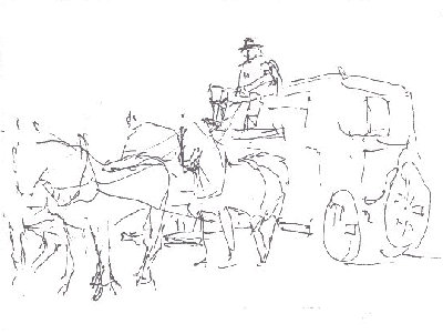 The ghost of a stage coach at Sovereign Hill 01-01-21