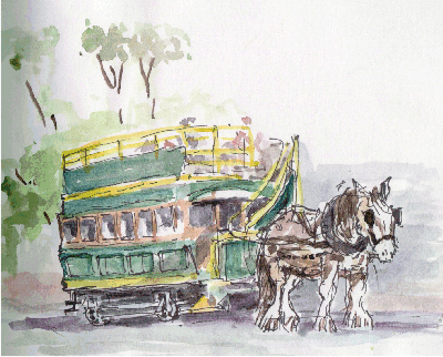 The Horse Tram Way in Victor Harbor (Clydesdales) 09-12-00