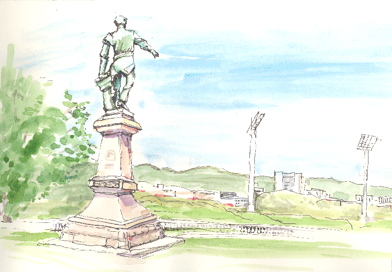 Colonel Light Pointing to the Lights of Adelaide  03-01-17