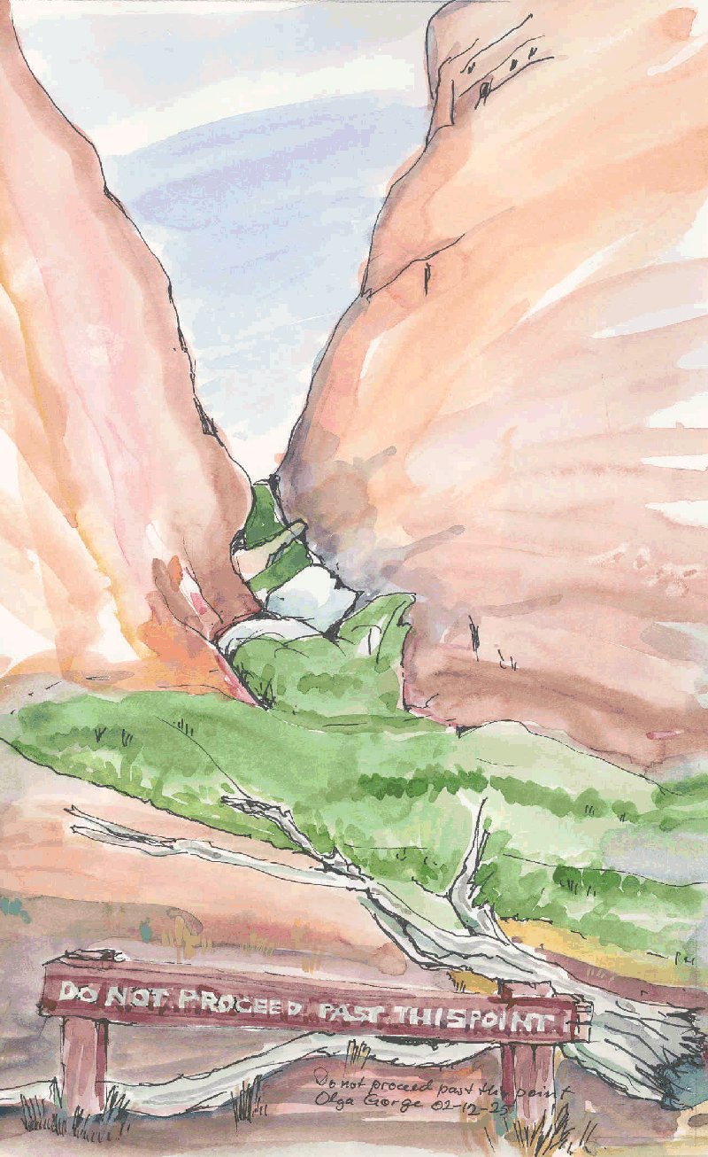 Do Not Proceed Pass This Point: Olga Gorge 02-12-25