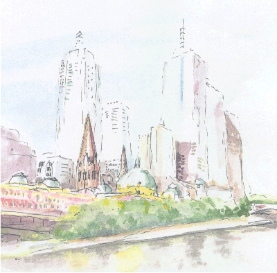 Yarra River, Flinder's St. Station, St Paul's Cathedral 01-01-21